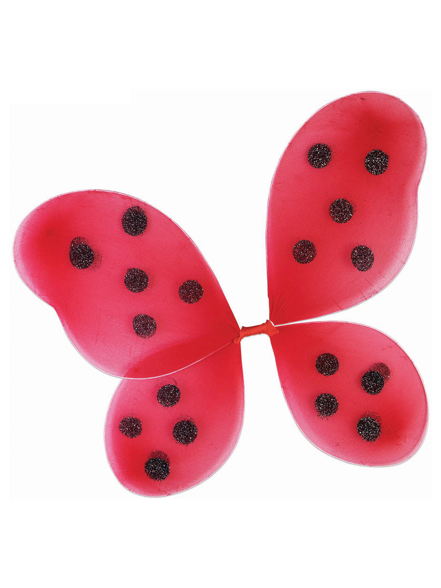 Red and Black Spotted Girls Lady Bug Wings - Main Image