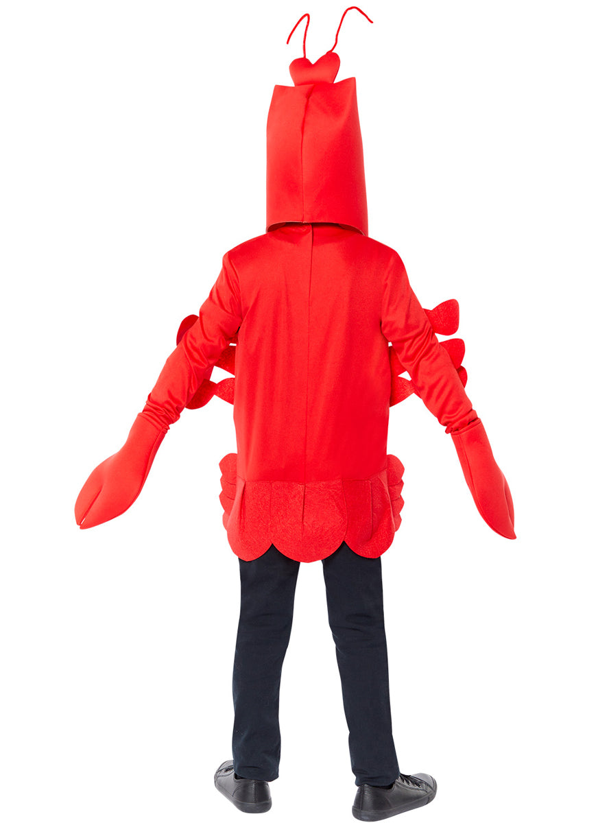 Boys Red Lobster Sea Creature Costume - Back Image