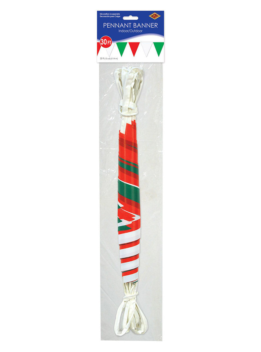 Giant 914cm Red White and Green Pennant Flag Banner