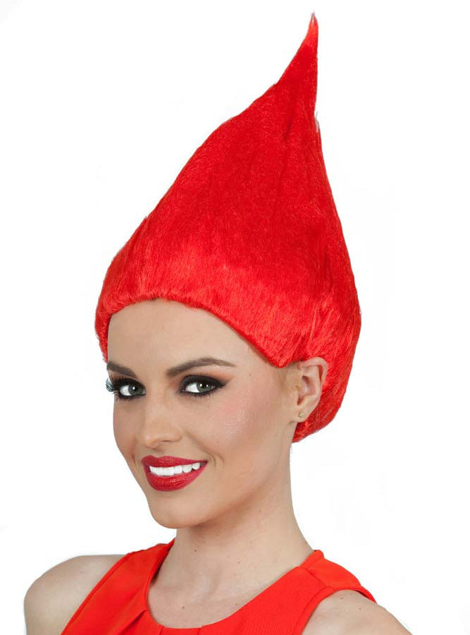 Red Troll Womens Character Costume Wig - Main Image
