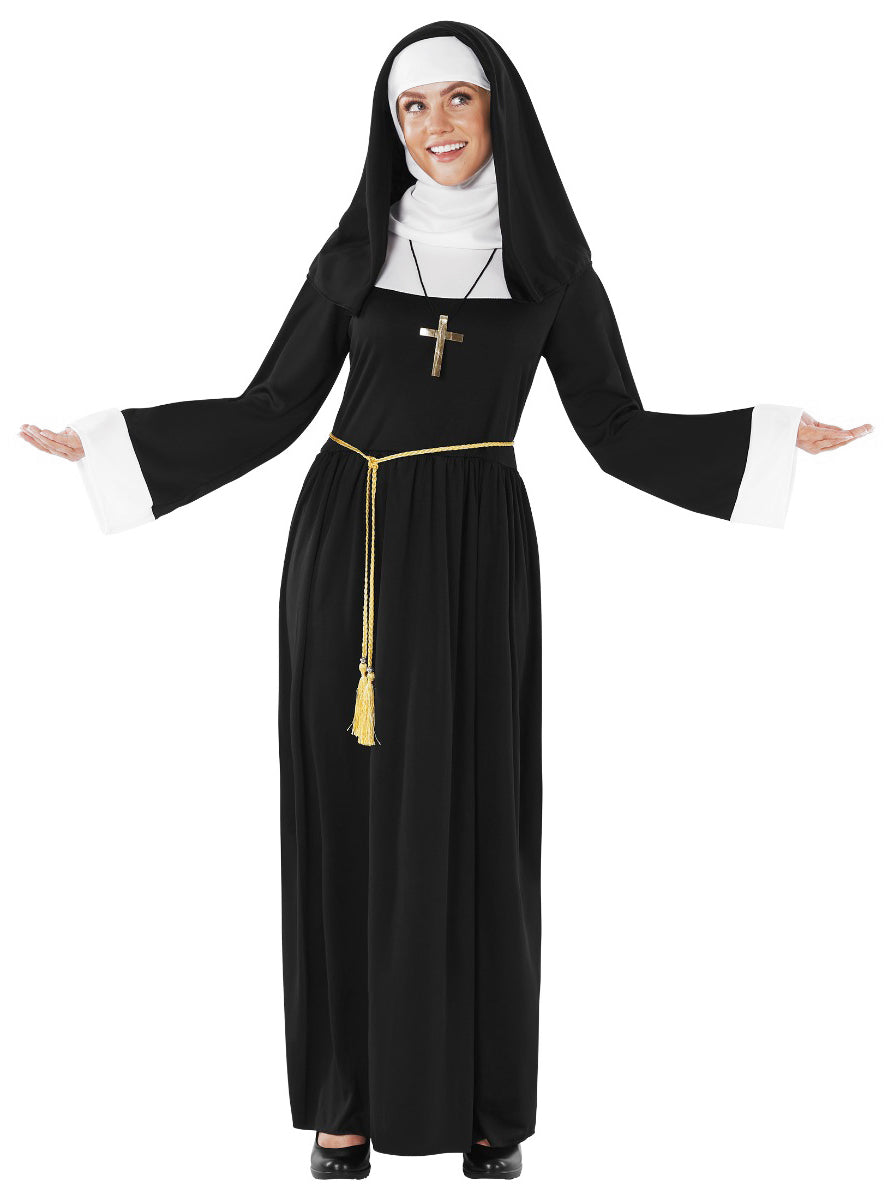 Plus Size Deluxe Nun Womens Costume - Alternate Image 2