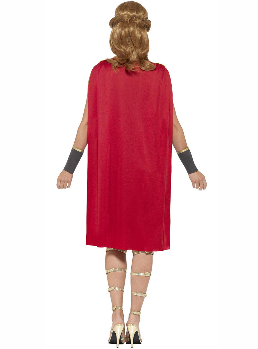 Back image of Roman Warrior Womens Plus Size Gladiator Costume