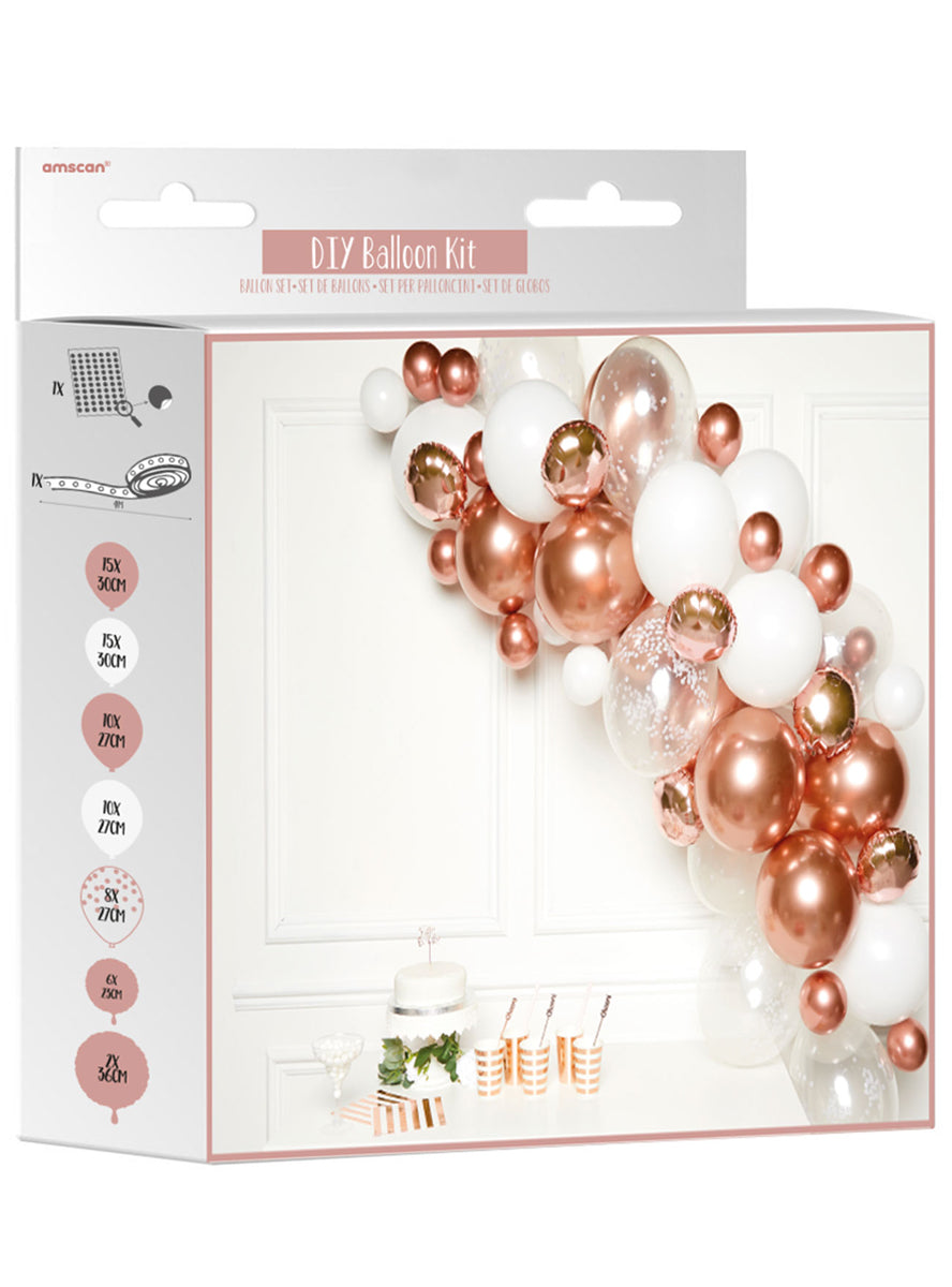 Rose Gold Garland Arch Kit With 66 Balloons Am 9907431 Packaging Image