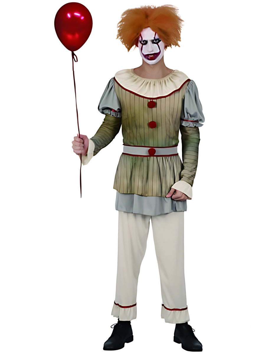 Mens IT Pennywise Inspired Evil Clown Costume