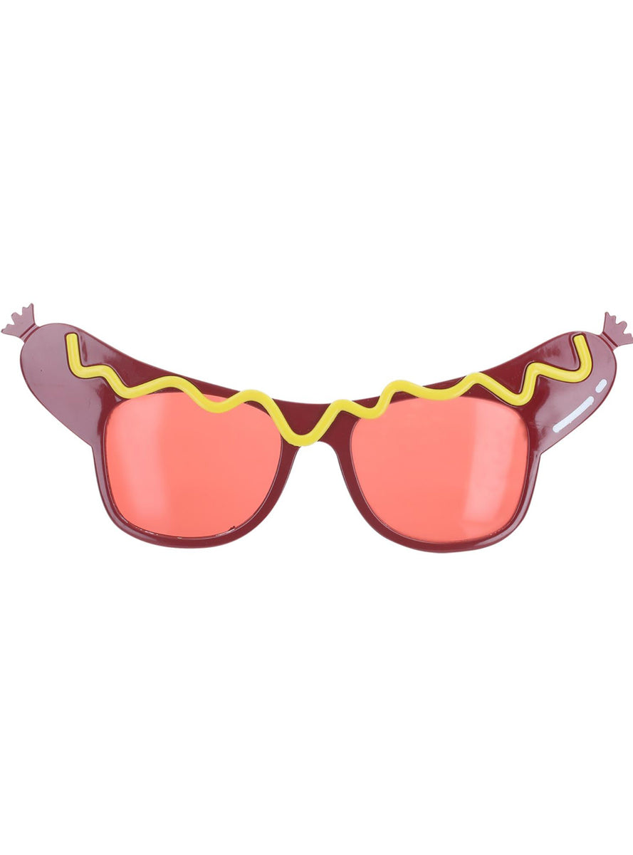 Red Sausage Adults Novelty Oktoberfest Costume Glasses - Alternative Image