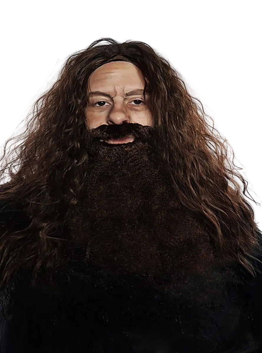 Shaggy Brown Hagrid Costume Wig And Beard Set - Alternative Image