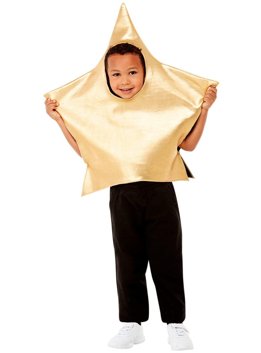 toddler christmas gold star costume - Main image