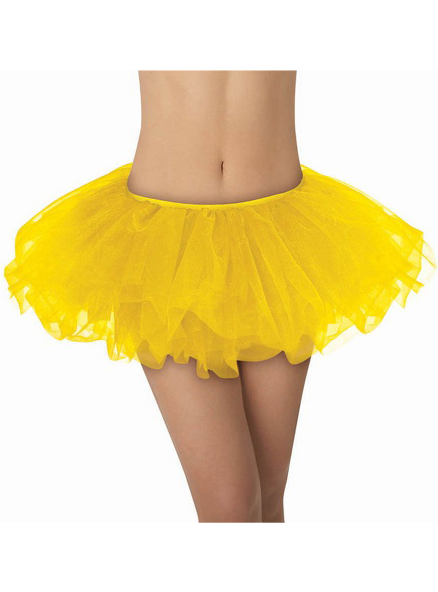 Womens Short Yellow Fluffy Tutu