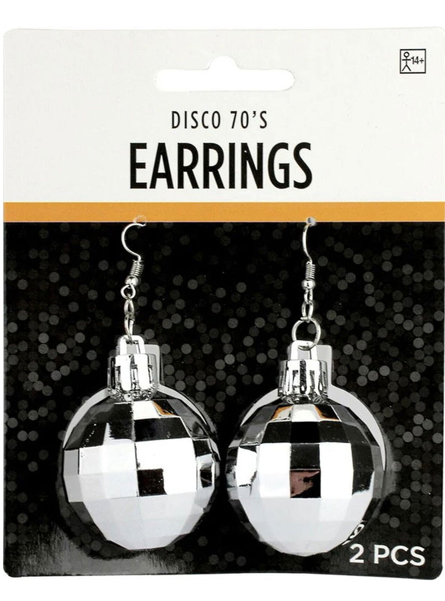 Shiny 70s Disco Ball Earrings