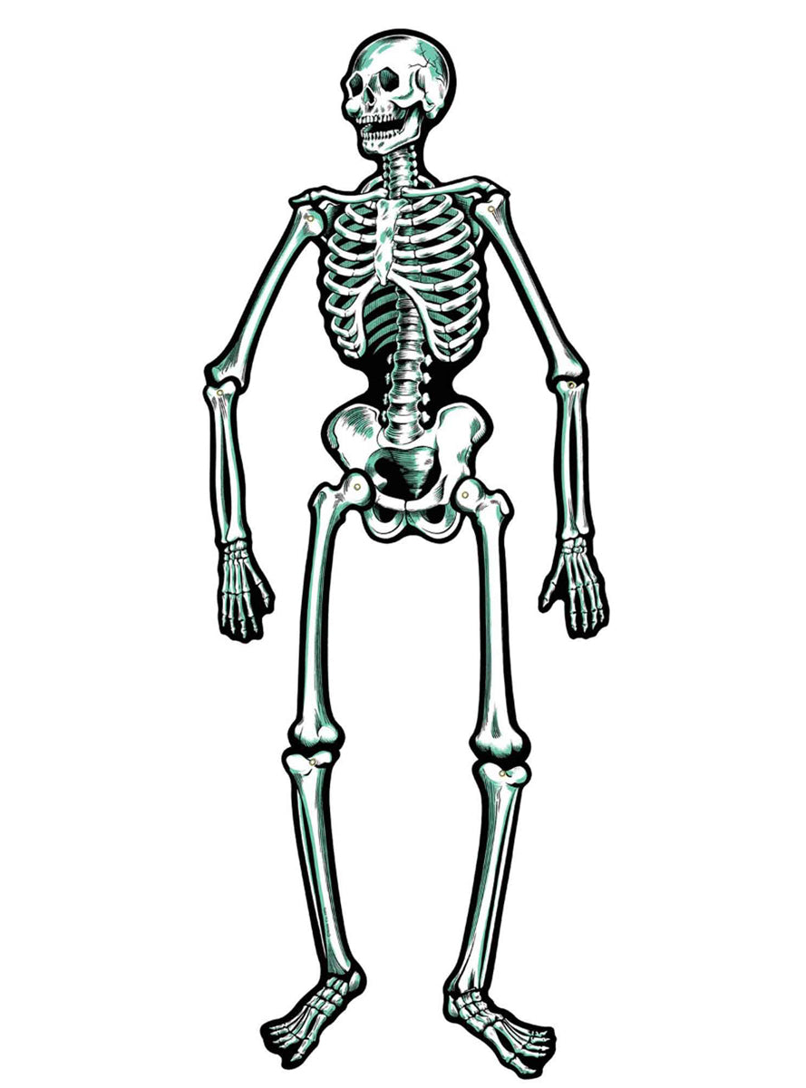 Halloween Jointed Skeleton Halloween Cut Out Decoration - Main Image