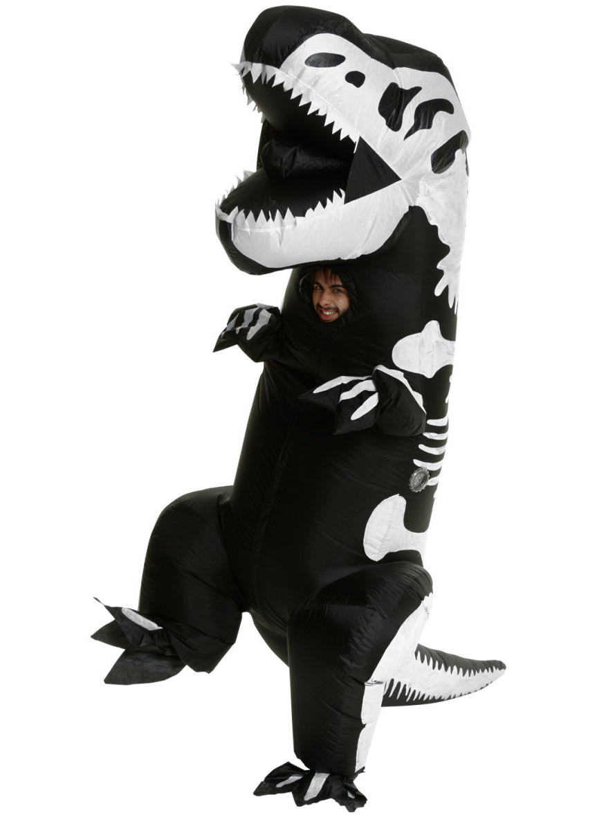 Inflatable Dinosaur Skeleton Mens Costume - Alternate Image 2