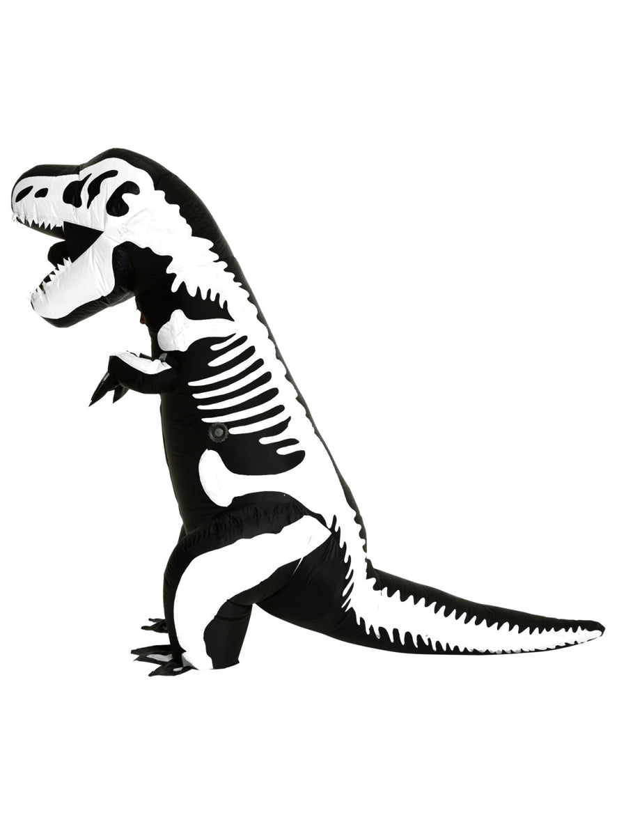 Inflatable Dinosaur Skeleton Mens Costume - Side Image