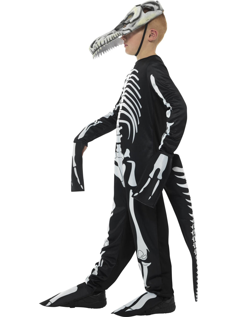 boys skeleton dinosaur halloween costume - Side image