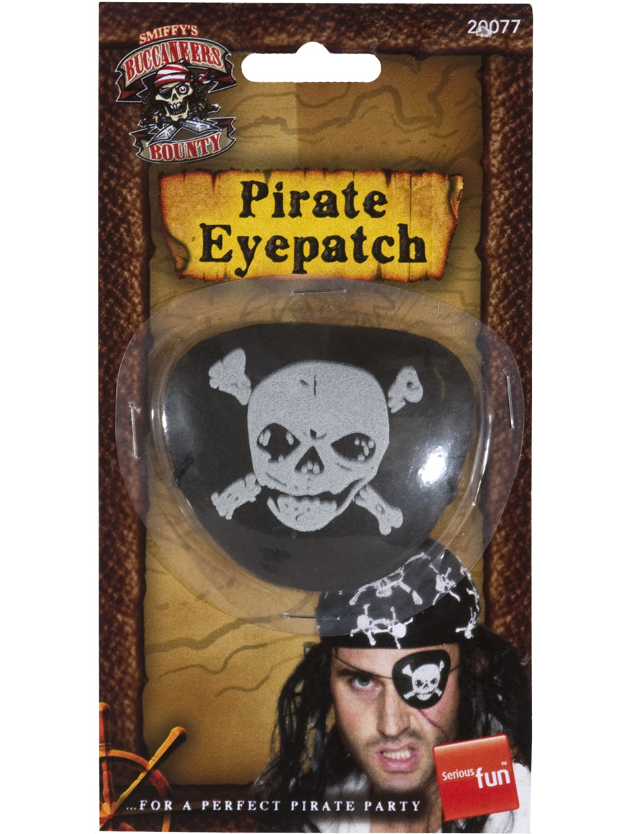 Adults Skull and Cross Bone Pirate Eye Patch - Packaging Image