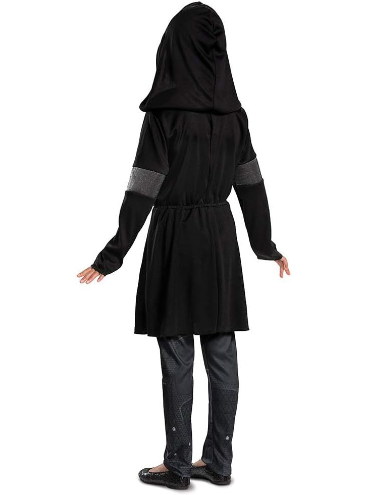 Snake Eyes Girls Classic Black Ninja Costume - Back Image