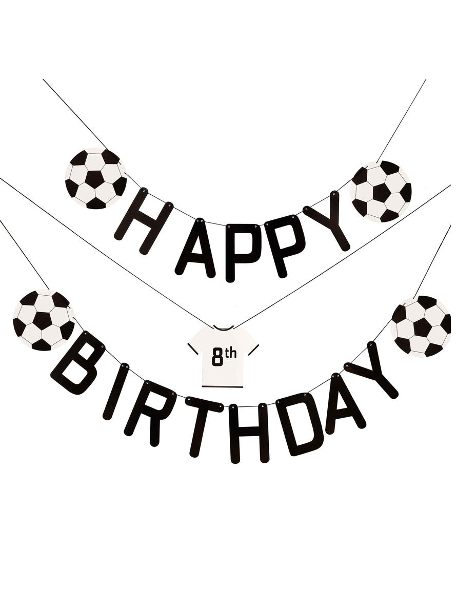 Soccer Kick Off Party 200cm Happy Birthday Bunting – Main Image