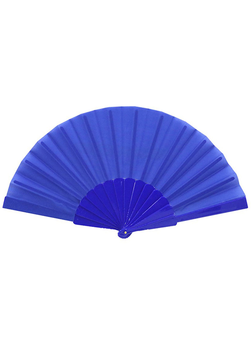 Classic Blue Folding Fan Costume Accessory