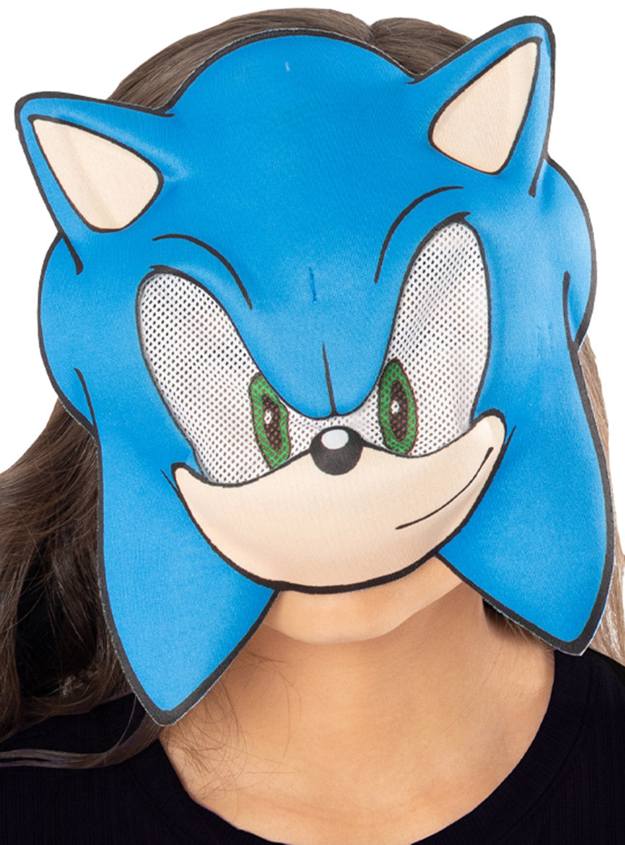 Kids Sonic The Hedgehog Blue Foam Costume Mask - Alternative Image