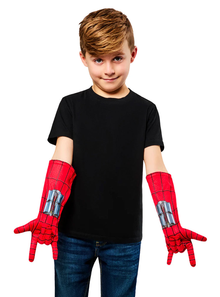 Spider-Man Brand New Day Kids Red Superhero Costume Gloves - Alternative Image 1