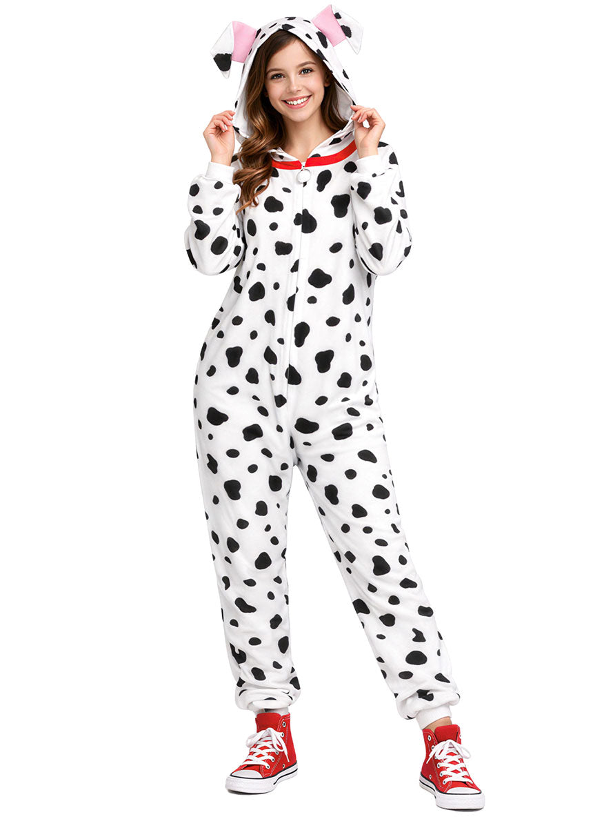 Plus Size Womens Spotted Dalmatian Book Week Costume Onesie
