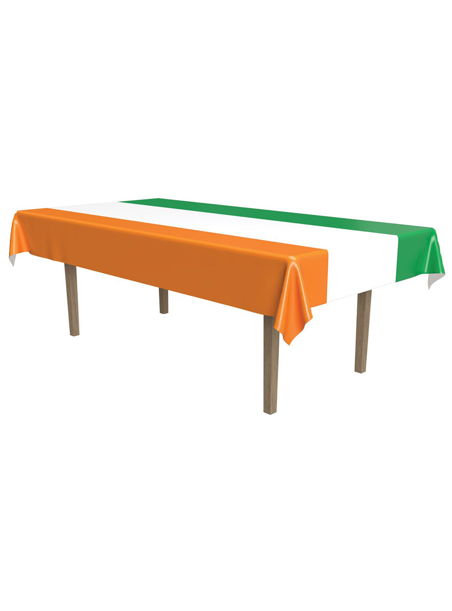 St Patricks Day 275cm Irish Flag Plastic Table Cover - Main Image