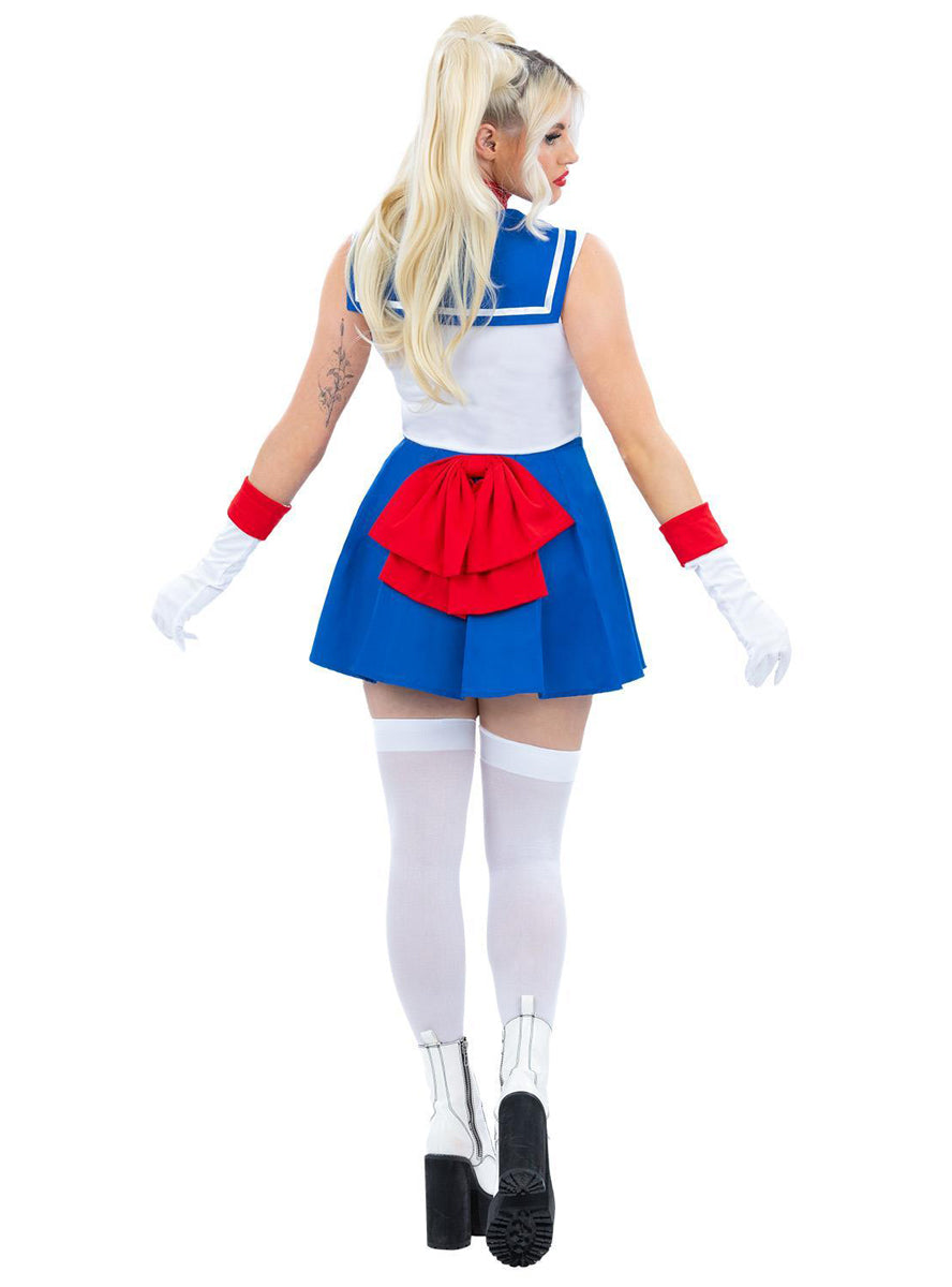 Plus Size Womens Sexy Sailor Moon Costume - Back Image