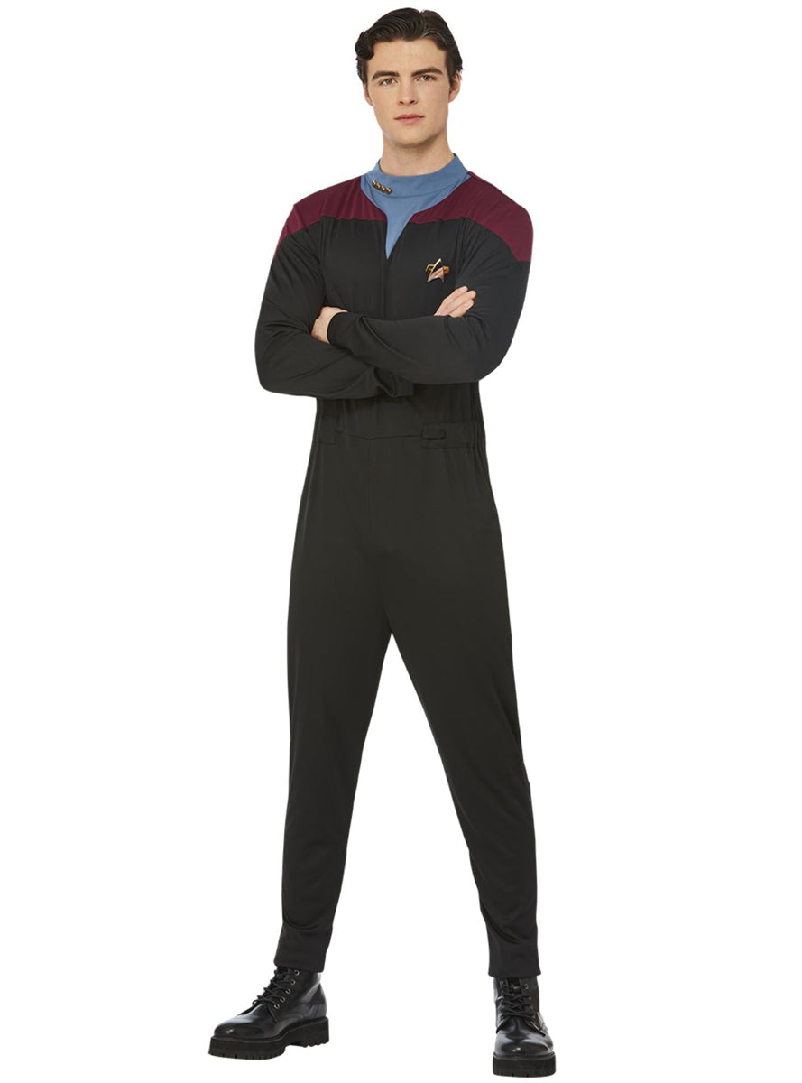 Mens Star Trek Voyager Command Uniform Costume - Alternative Image