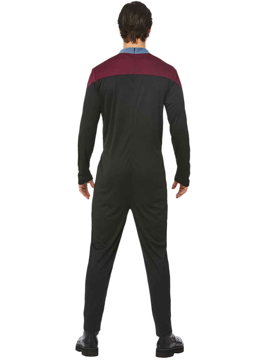 Mens Star Trek Voyager Command Uniform Costume - Back Image