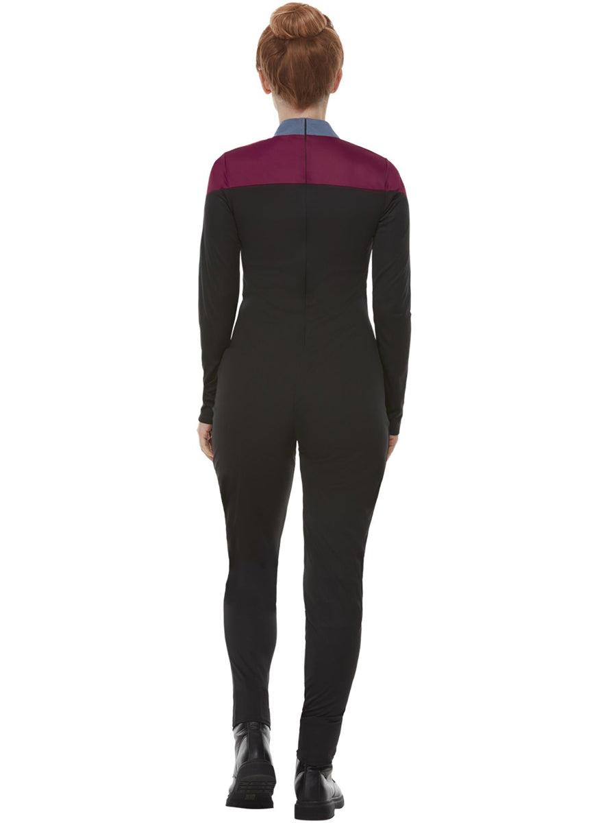 Womens Star Trek Voyager Sciences Uniform Costume - Back Image