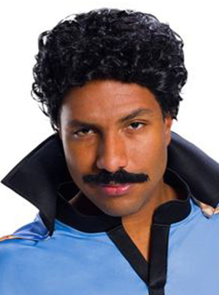 Mens Lando Calrissian Short Black Star Wars Costume Wig - Main Image
