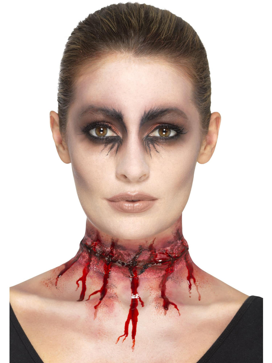 Latex Prosthetic Stitched Neck Special Effects Makeup - Step 4 Image