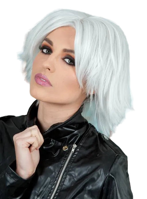 Storm Womens Short Deluxe Silver Grey Heat Resistant Costume Wig - Alternative Image