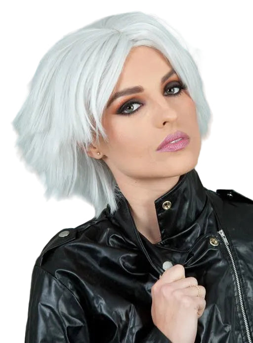 Storm Womens Short Deluxe Silver Grey Heat Resistant Costume Wig - Main Image