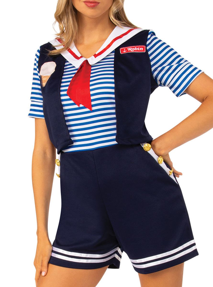 Scoops Ahoy Womens Robin Stranger Things Season 2 Costume - Close Image