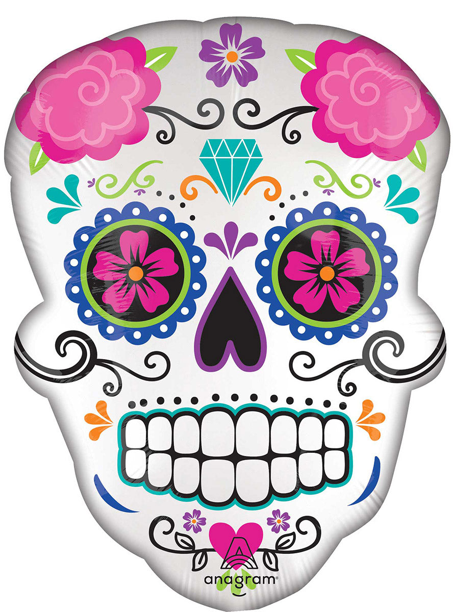 Sugar Skull Supershape Balloon - Main Image