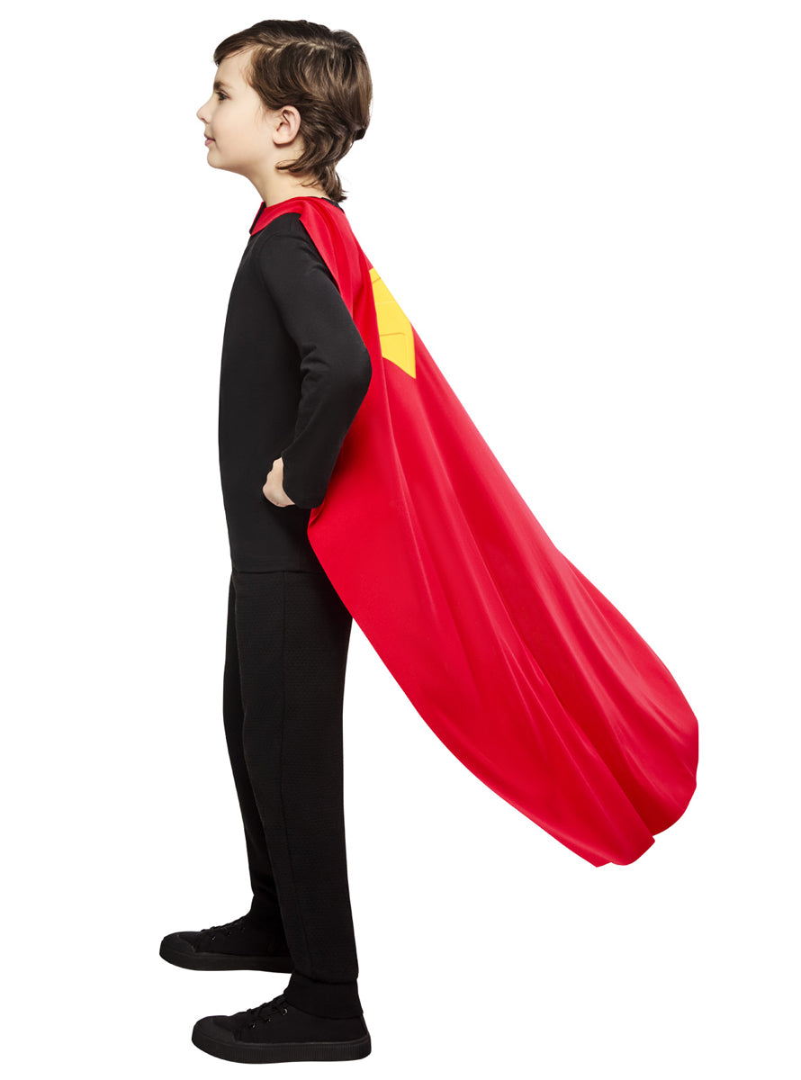 Boys Red Superman 2025 Movie Costume Cape - Side Image 1