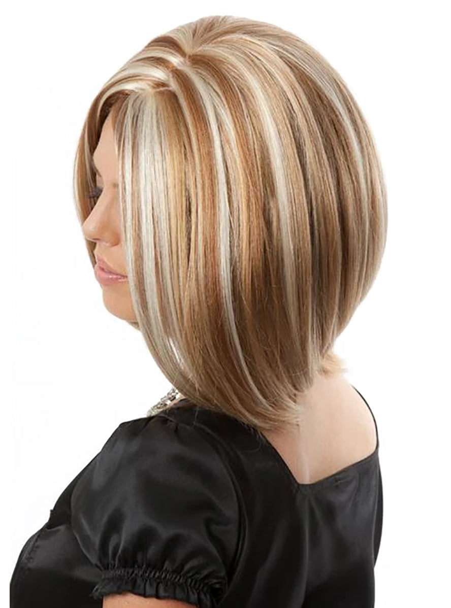 Marley Short Chunky Blonde Highlighted Bob Wig
