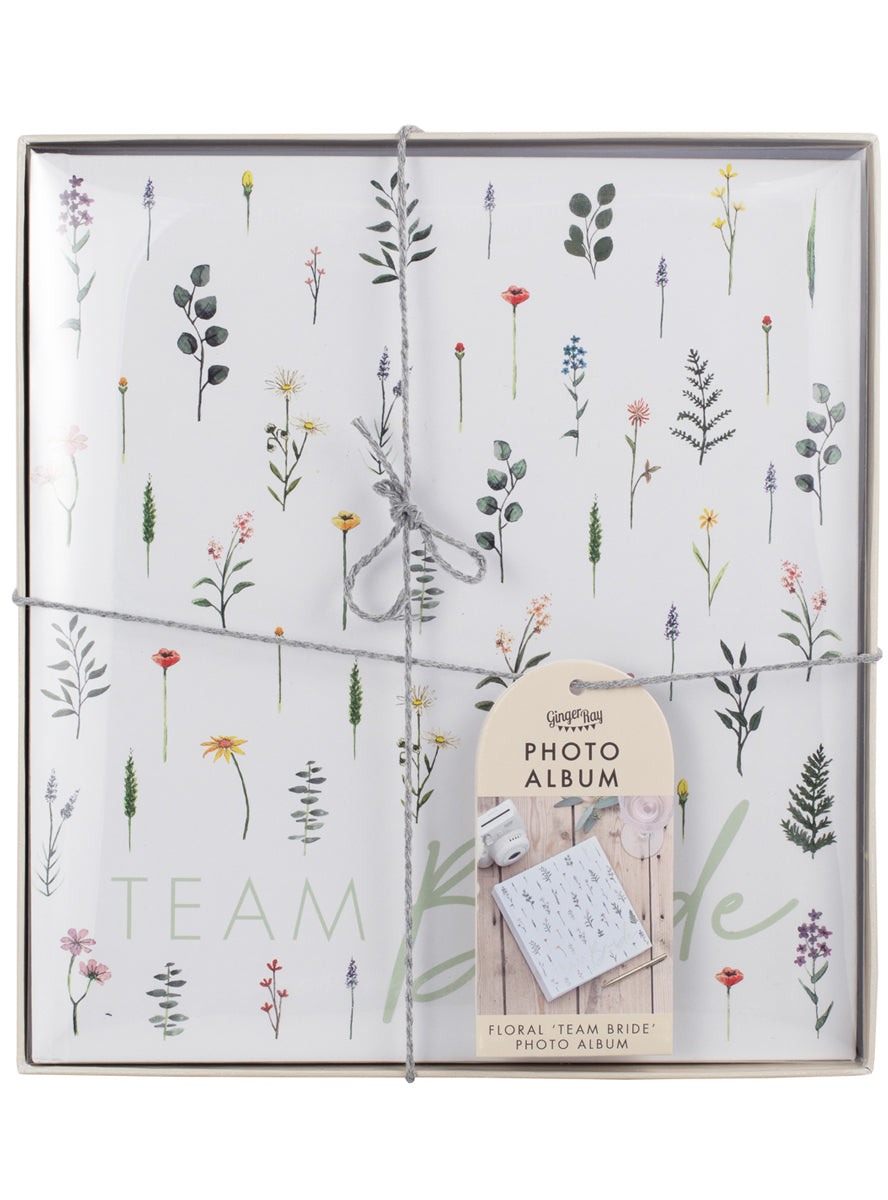 flower wedding shower guest book team bride - packaging image