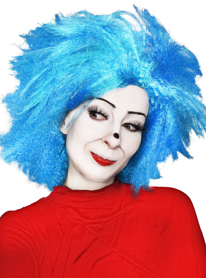 Thing Adults Blue Character Costume Wig - Alternative Image 2