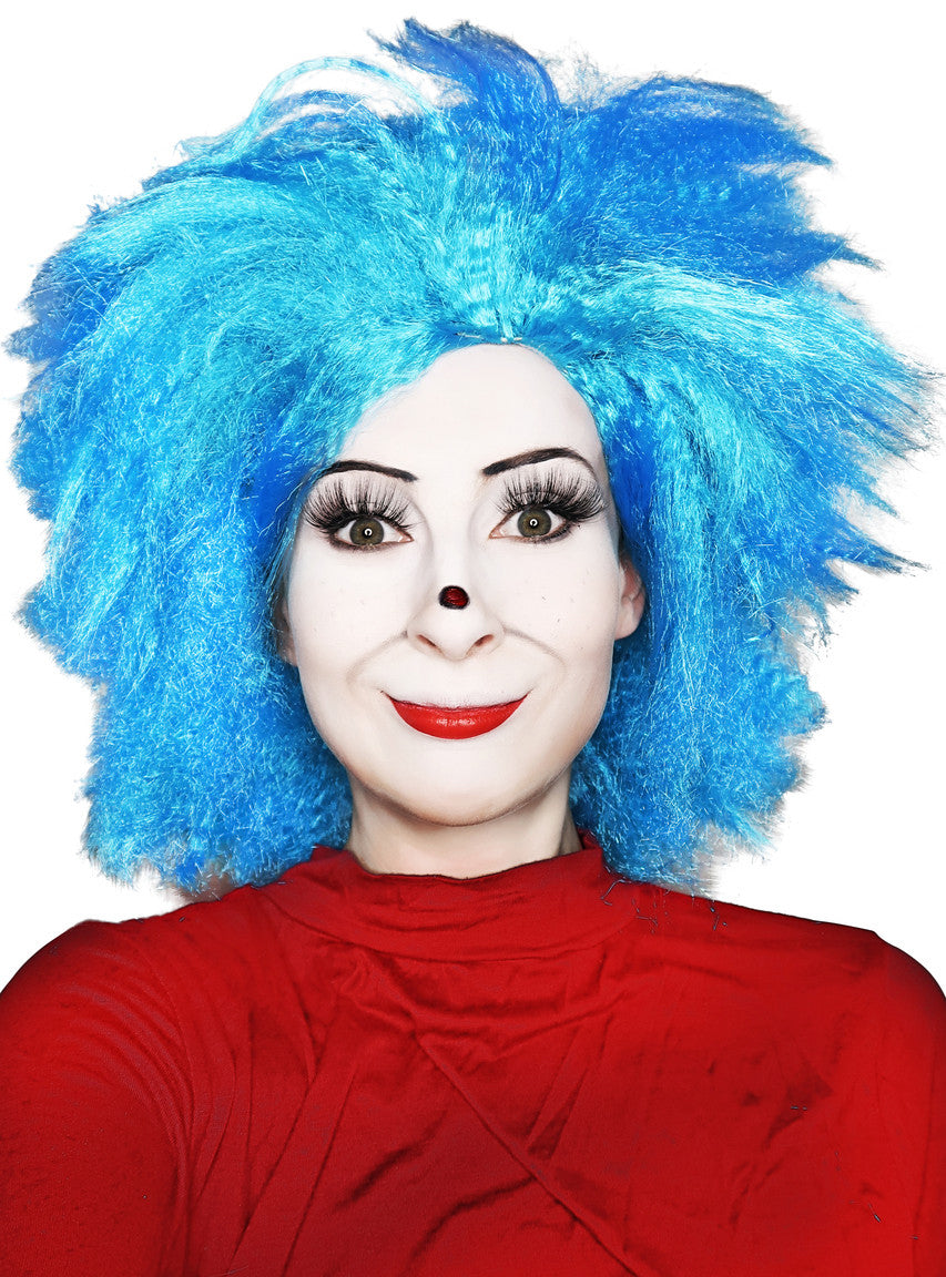 Thing Adults Blue Character Costume Wig - Main Image