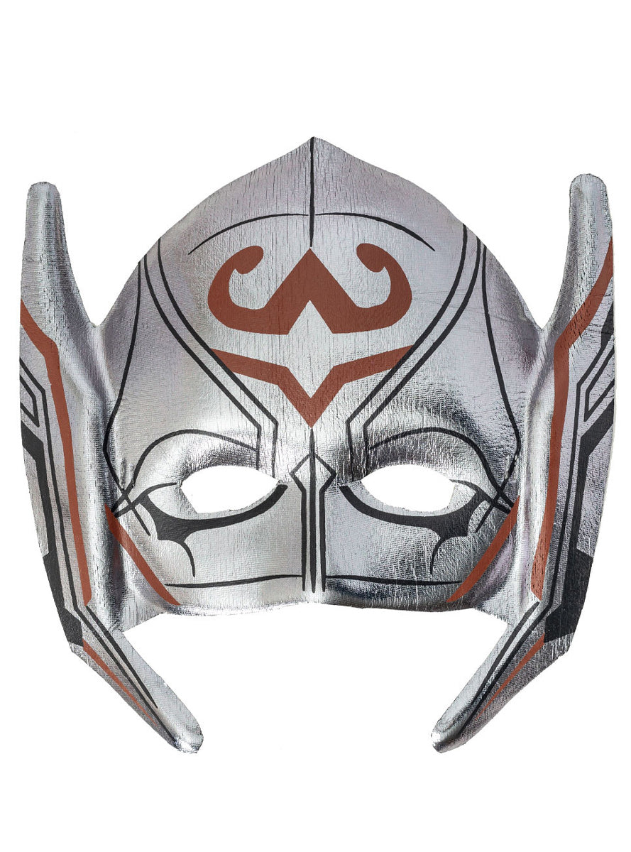 Girls Thor Love And Thunder Silver Half Face Costume Mask - Alternative Image
