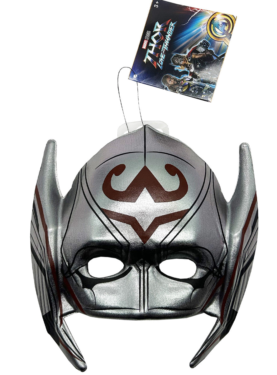 Girls Thor Love And Thunder Silver Half Face Costume Mask - Packaging Image