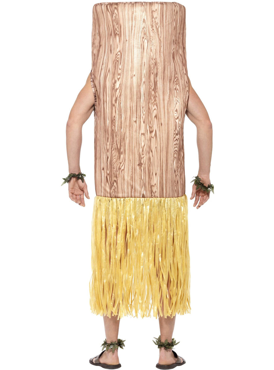 Funny Mens Islander Tiki Totem Costume - Back Image