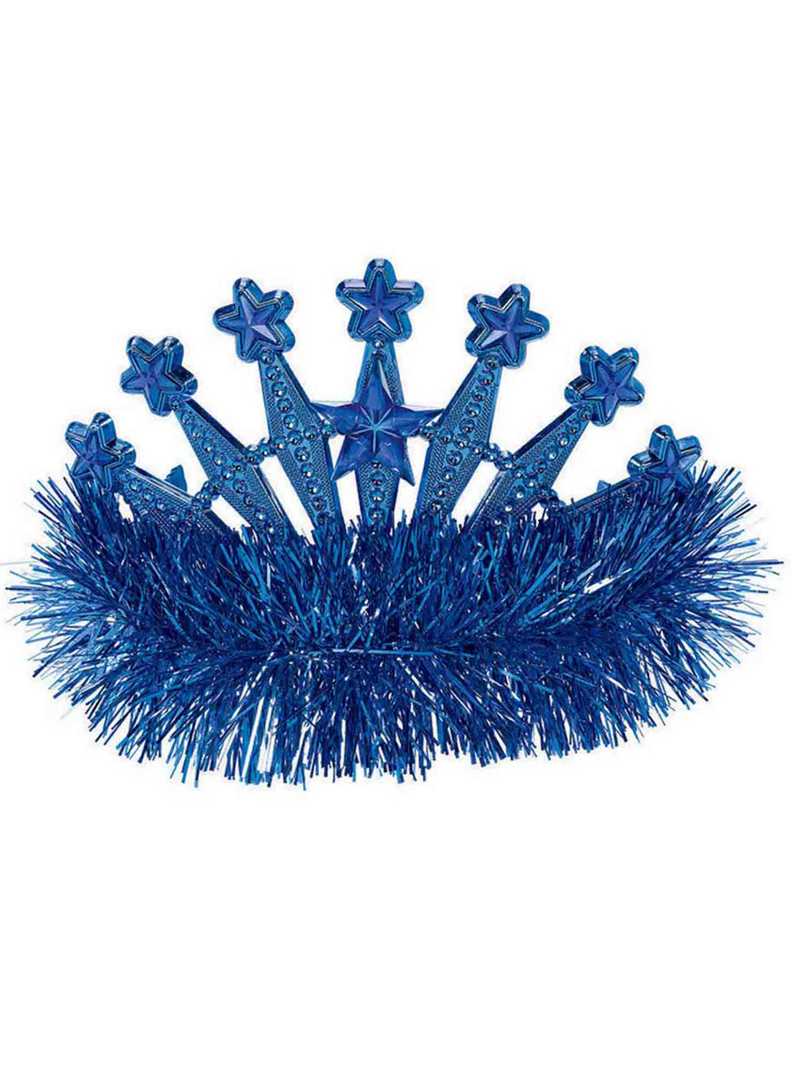Blue Tiara with Blue Tinsel