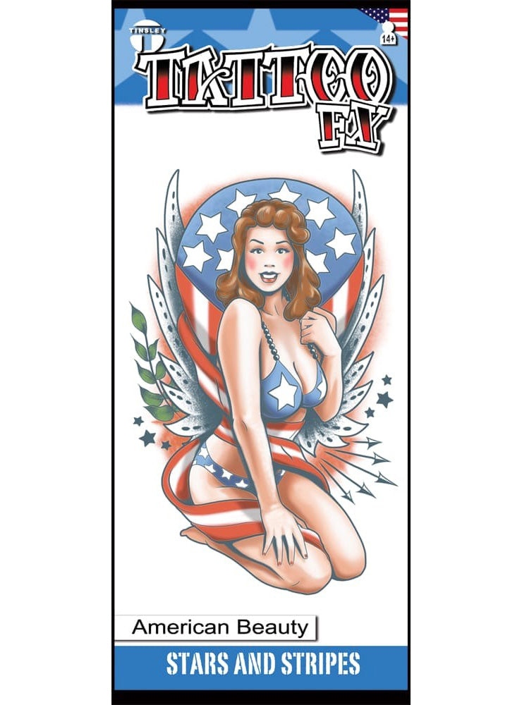 Tinsley Transfers American Beauty Realistic Temporary Tattoo - Main Image