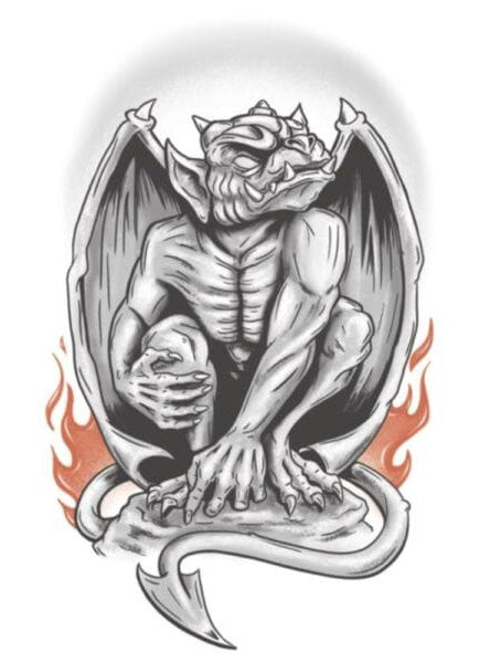 Tinsley Transfers Gothic Gargoyle Temporary Tattoo - Alternative Image