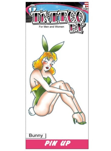 Tinsley Transfers Pin Up Bunny Girl Realistic Temporary Tattoo - Main Image