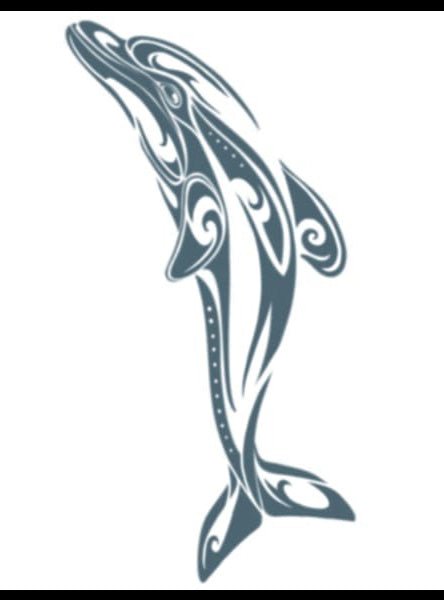 Tinsley Transfers Tribal Dolphin Deluxe Temporary Tattoo - Alternative Image