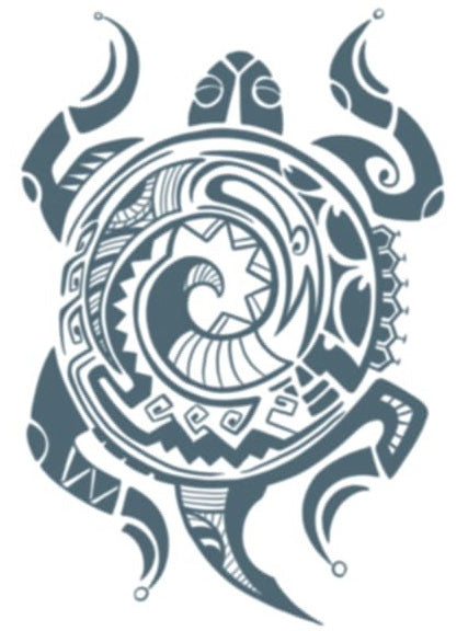 Tinsley Transfers Tribal Turtle Deluxe Temporary Tattoo - Alternative Image