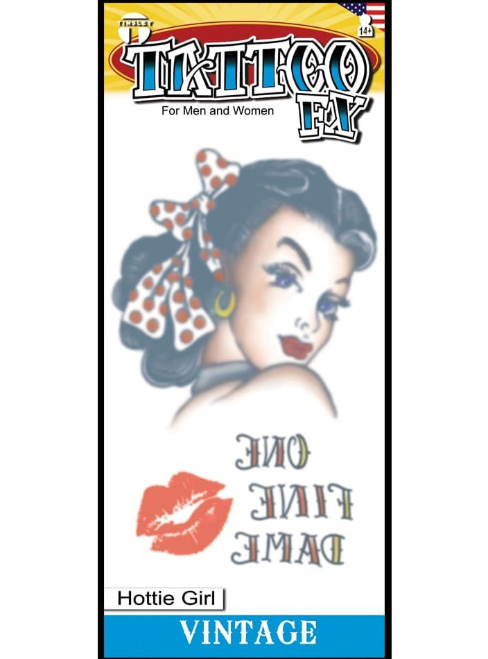 Tinsley Transfers Vintage 1940s Hottie Girl Deluxe Temporary Tattoo - Main Image